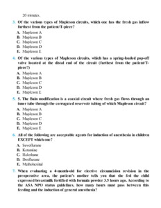 نمونه سوالات پرومتریک بیهوشی